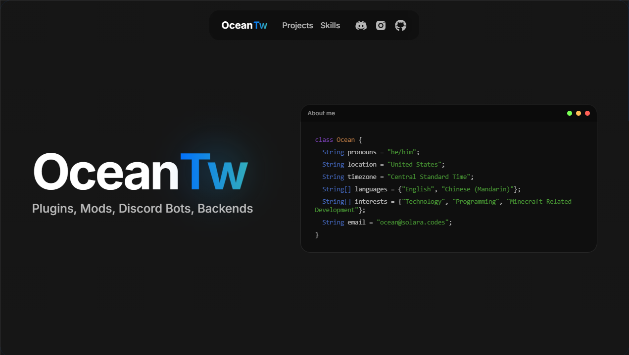 oce webpage